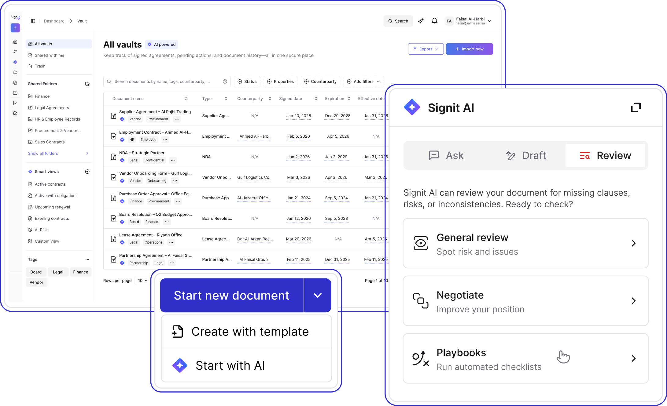 Signit CLM Dashboard